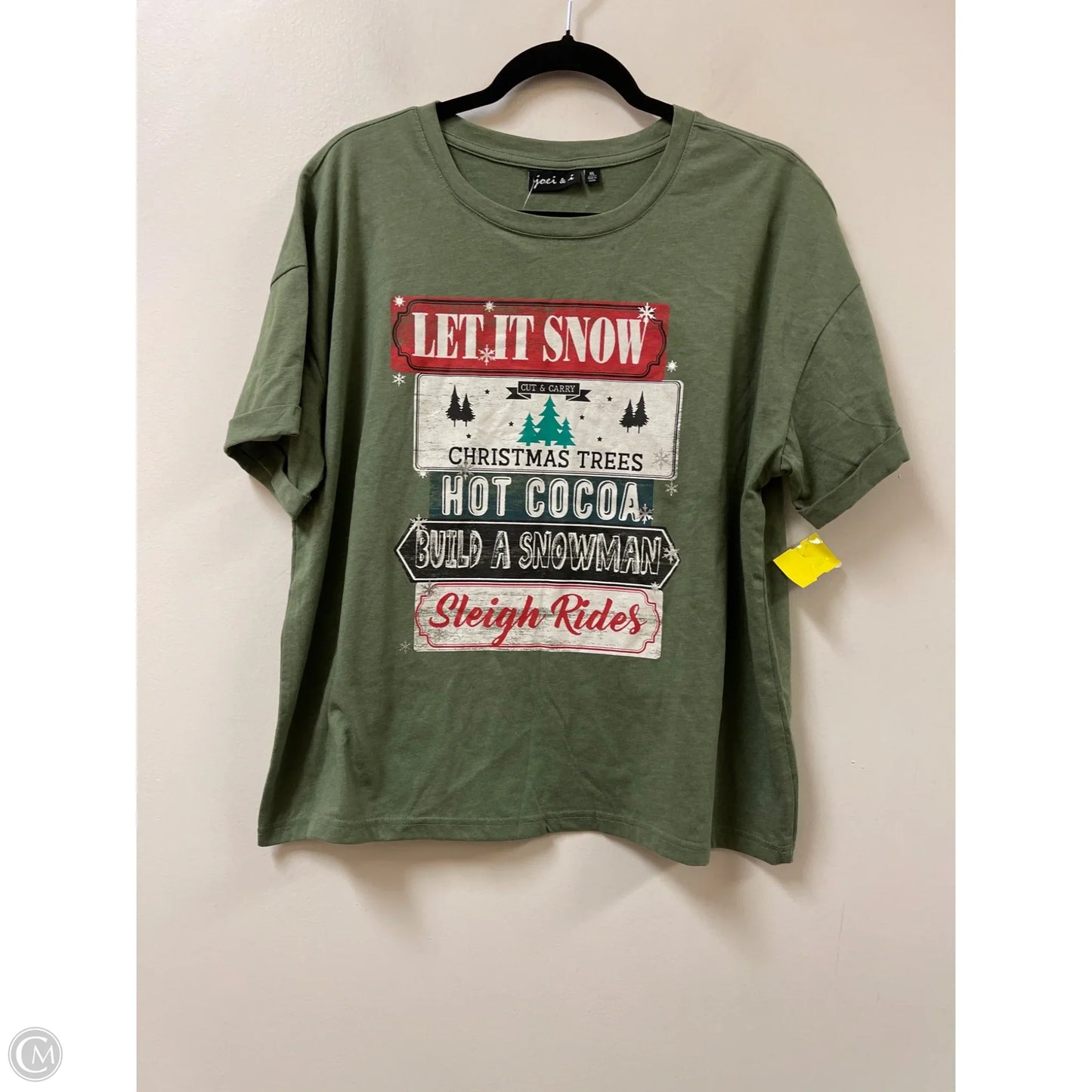 Top Short Sleeve By Clothes Mentor In Green, Size: Xl