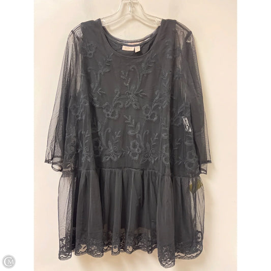 Top 2pc Long Sleeve By Logo In Black, Size: 2x