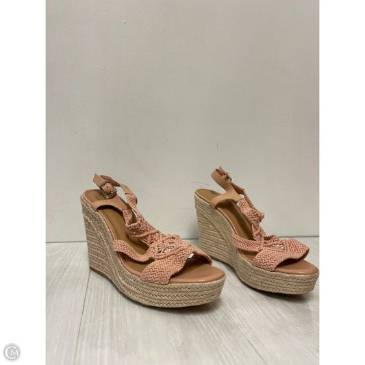 Sandals Heels Wedge By Gianni Bini In Pink, Size: 11