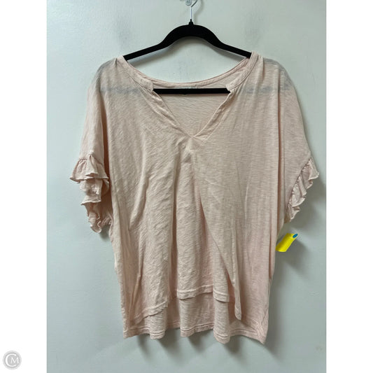 Top Short Sleeve By Z Supply In Pink, Size: L