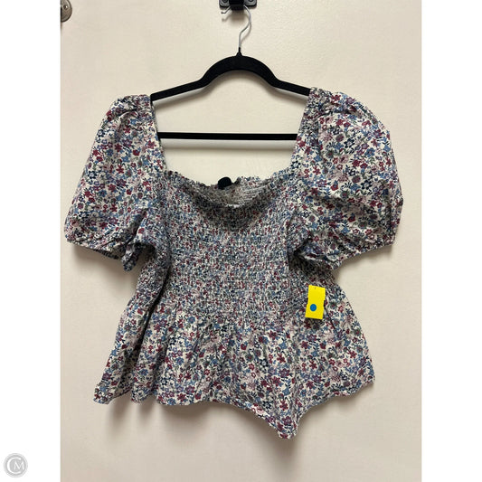 Top Short Sleeve By French Connection In Floral Print, Size: 2x