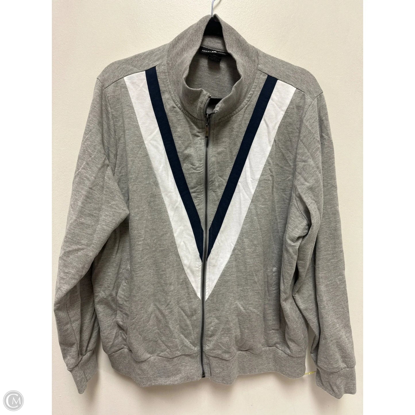 Jacket Fleece By Ashley Stewart In Grey, Size: 3x