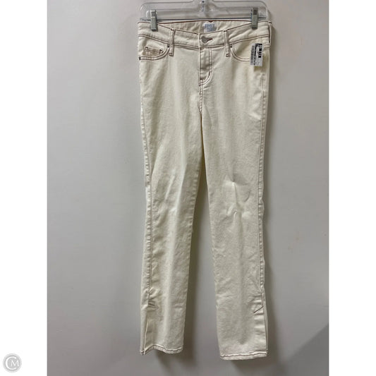 Jeans Straight By Time And Tru In Cream, Size: 2