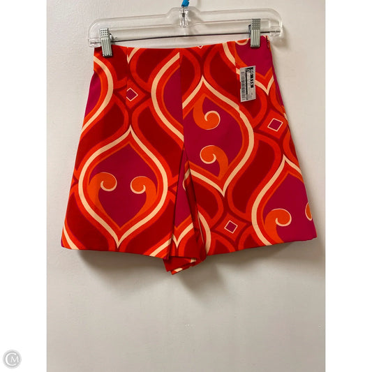 Skort By Zara In Orange & Pink, Size: Xs