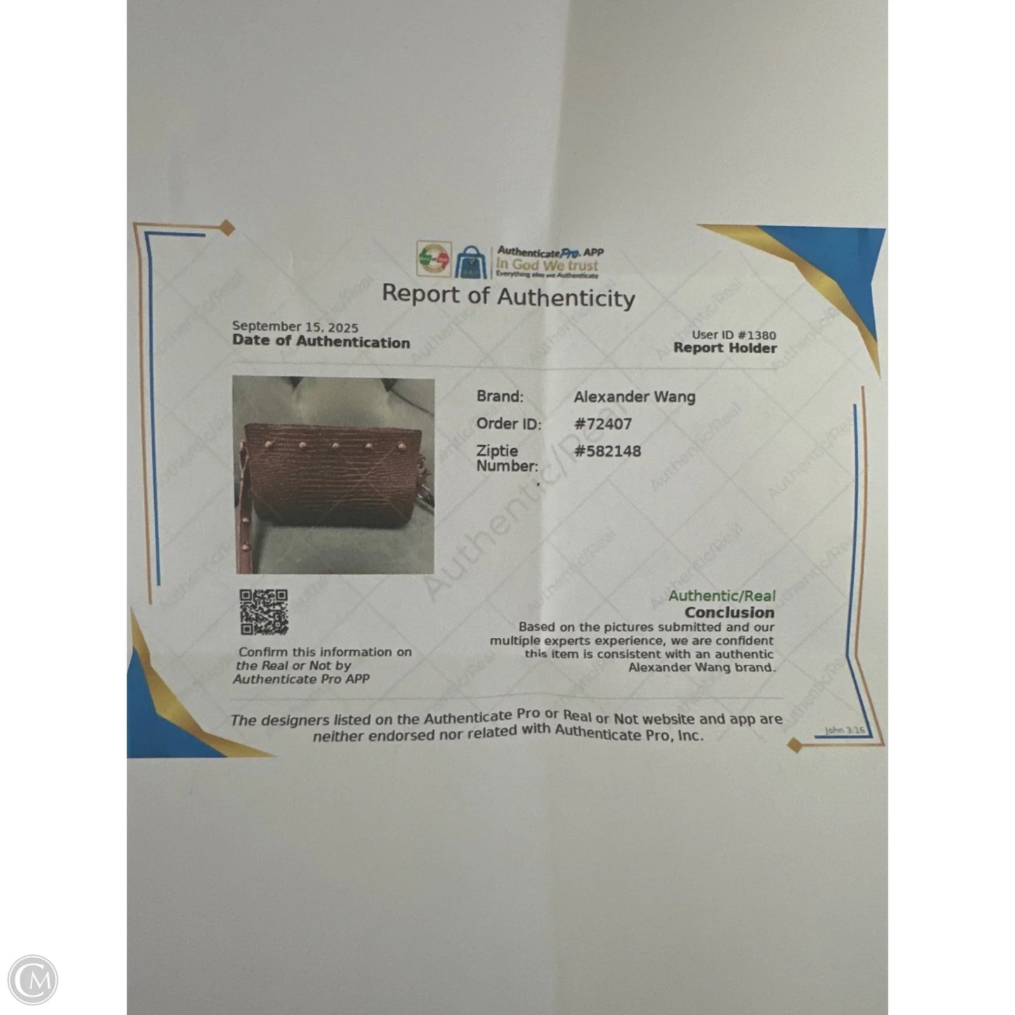 Handbag Luxury Designer By Alexander Wang, Size: Small