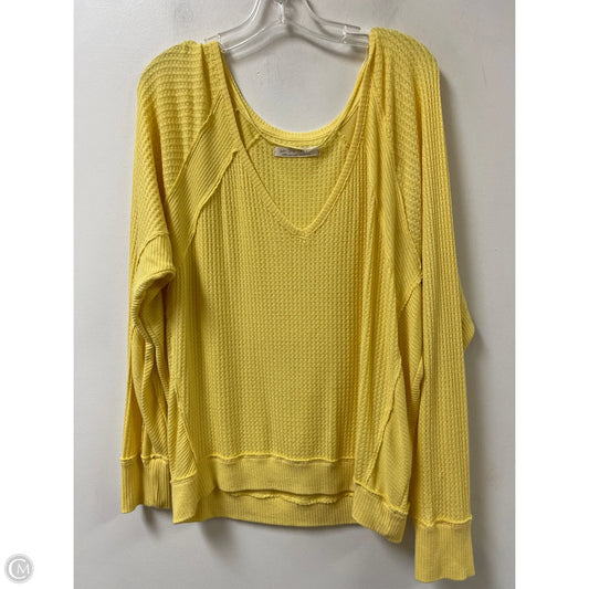 Top Long Sleeve By We The Free In Yellow, Size: L