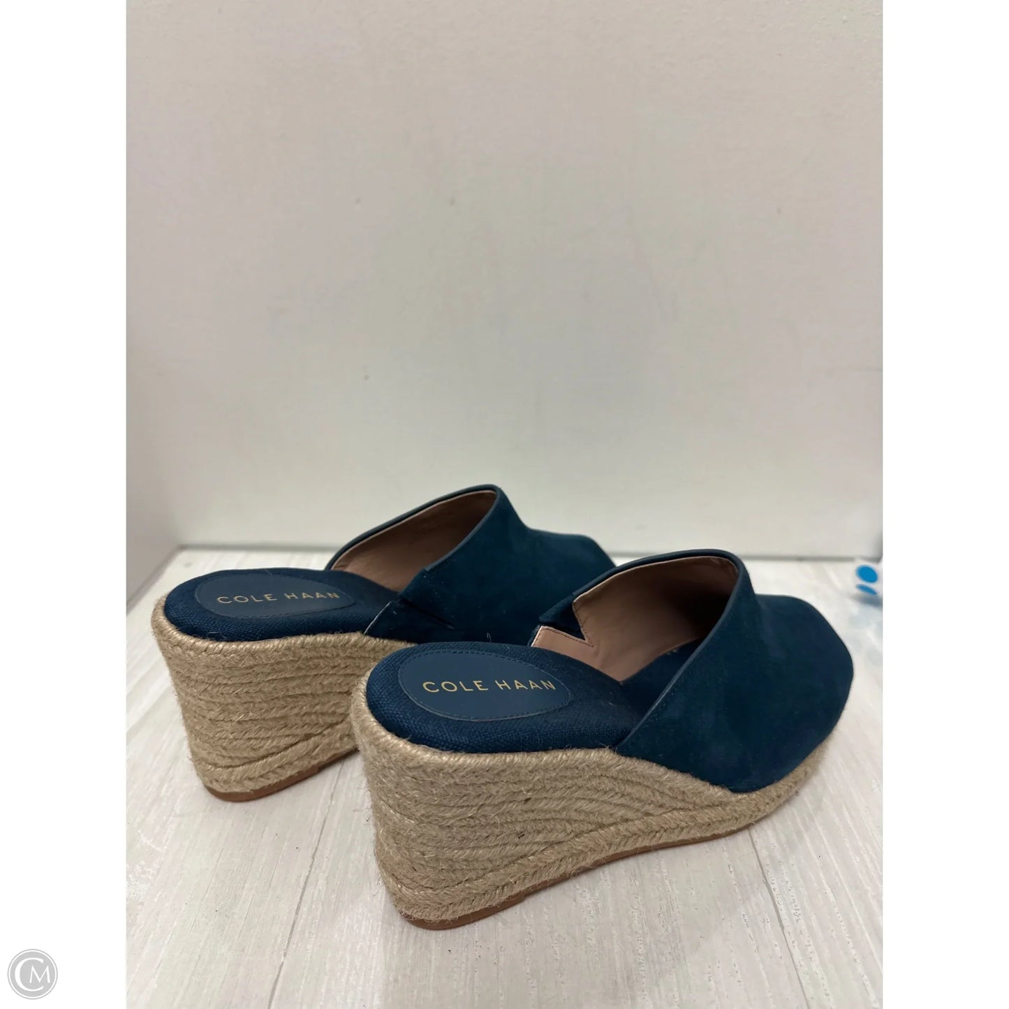 Sandals Heels Wedge By Cole-haan In Blue, Size: 8