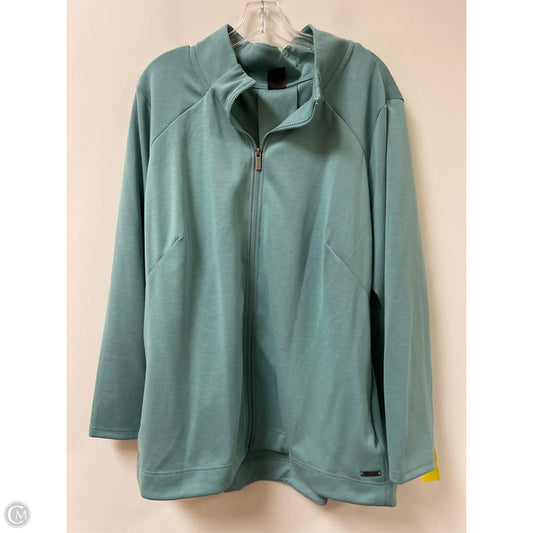 Athletic Jacket By Jockey In Teal, Size: 3x