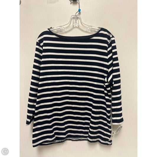 Top Long Sleeve By Talbots In Navy, Size: 2x