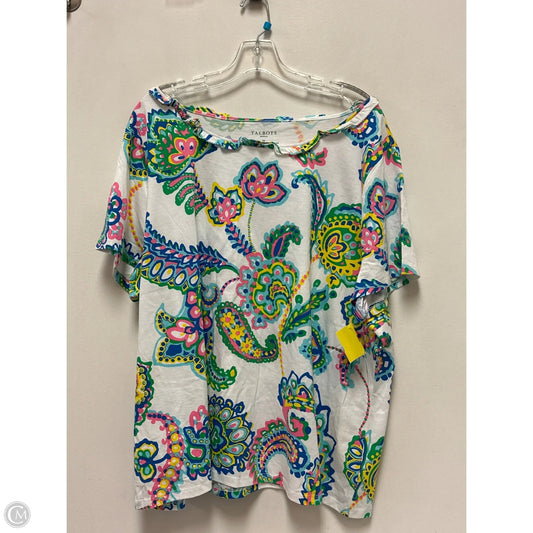 Top Short Sleeve By Talbots In Multi-colored, Size: 3x
