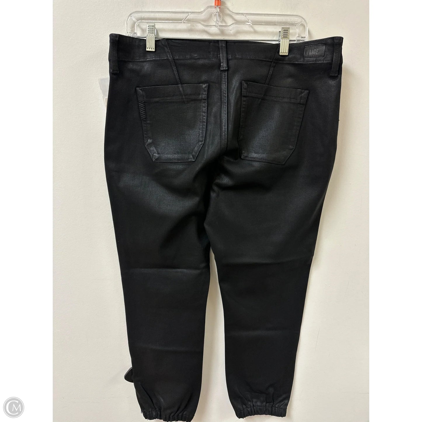 Jeans Straight By Paige In Black, Size: 14