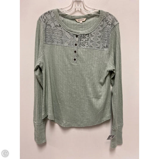 Top Long Sleeve By Lucky Brand In Green, Size: Xl