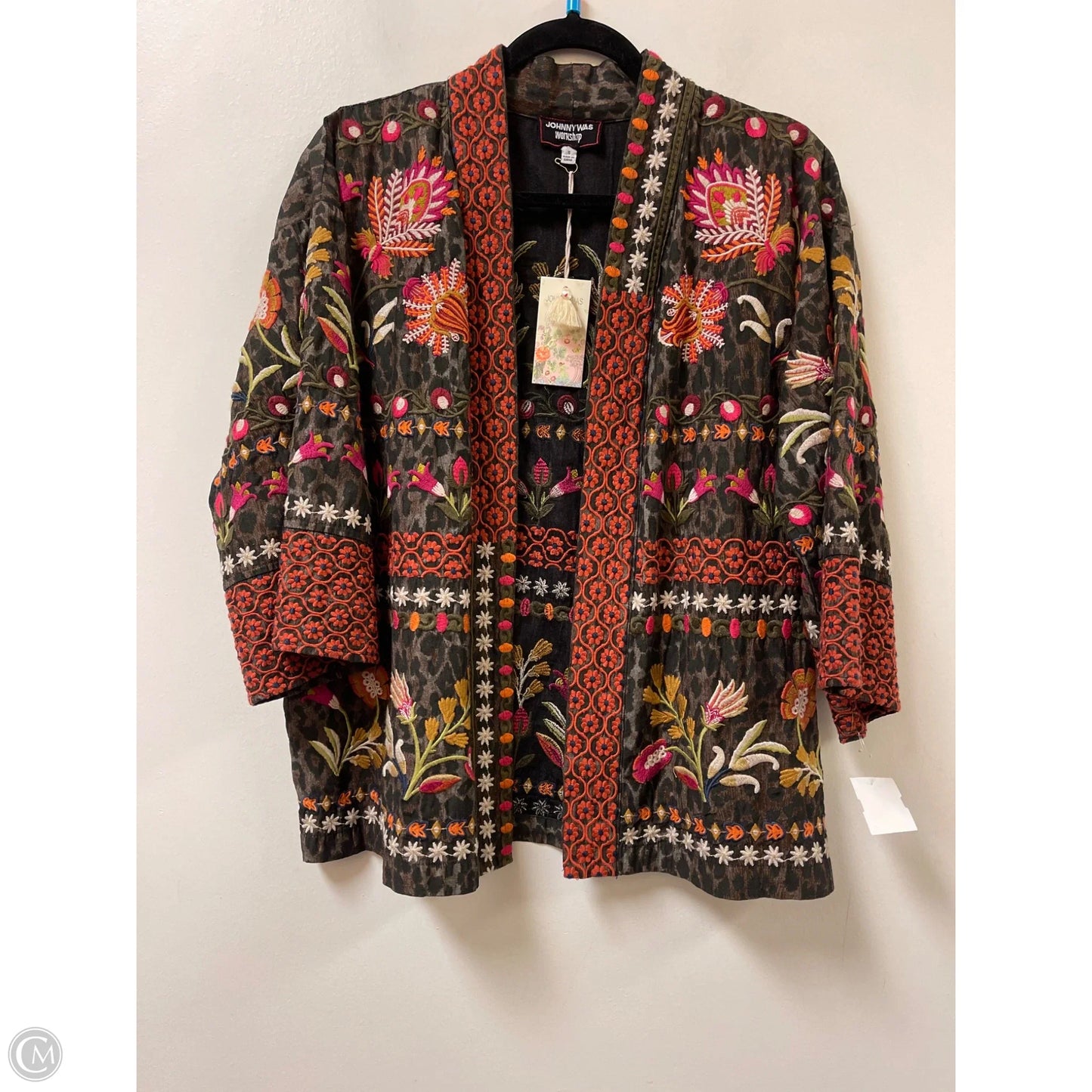 Sweater Cardigan By Johnny Was In Multi-colored, Size: S