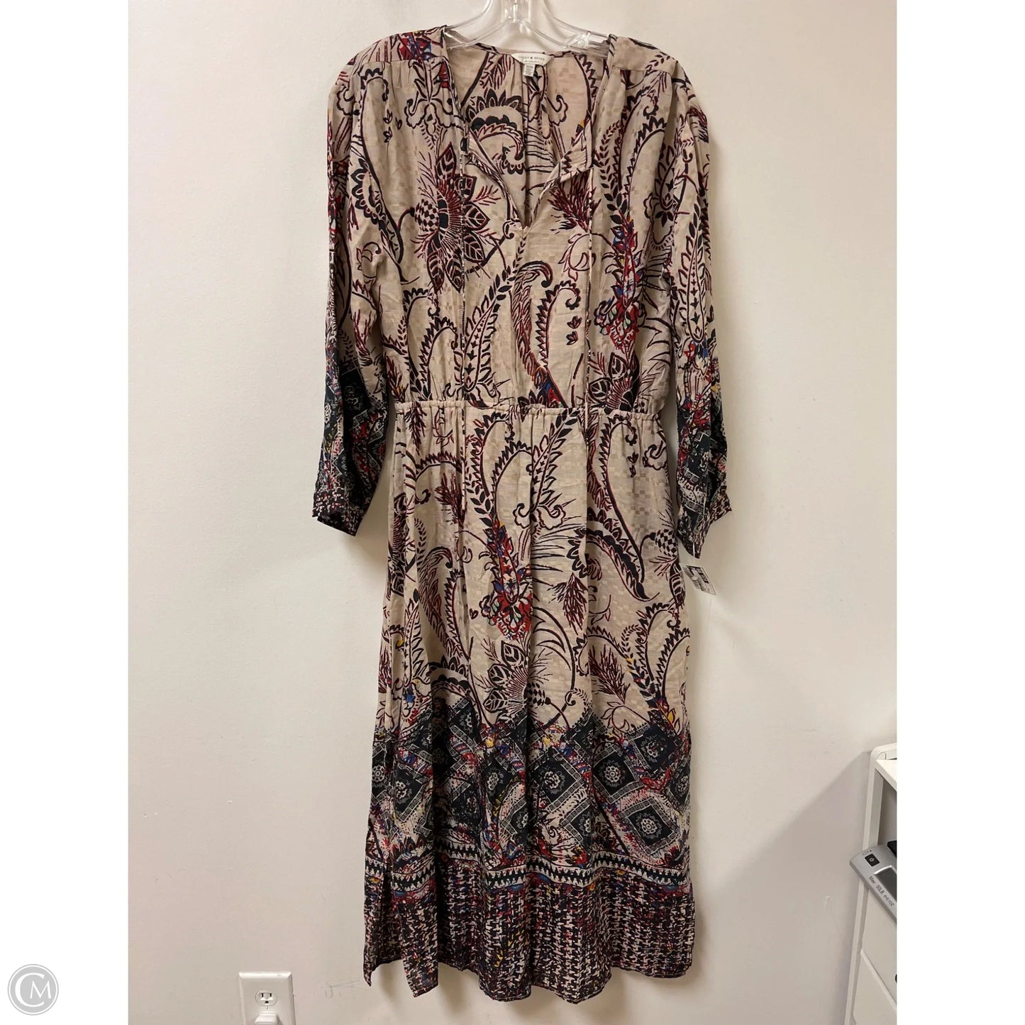 Dress Casual Maxi By Lucky Brand In Tan, Size: M