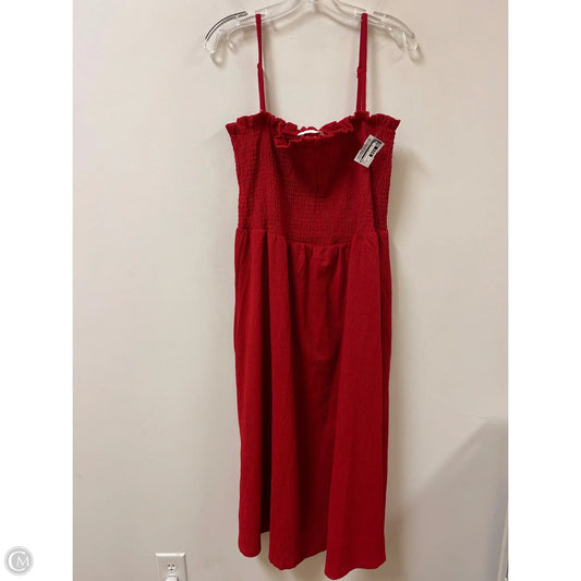 Dress Casual Maxi By H&m In Red, Size: 1x