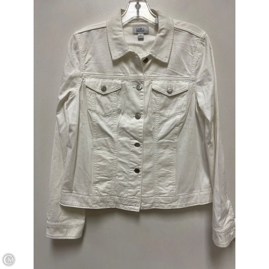 Jacket Denim By Croft And Barrow In White, Size: S