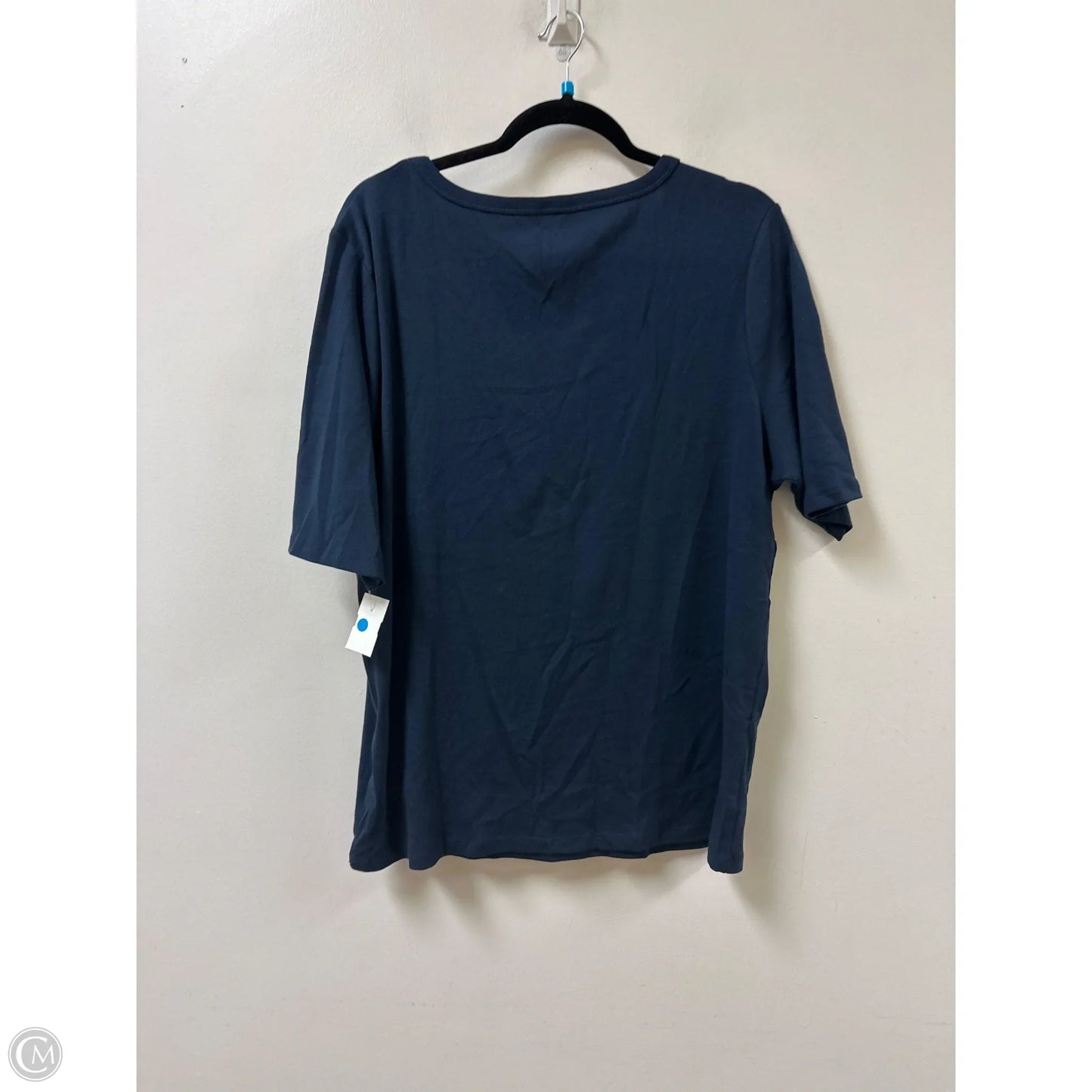 Top Short Sleeve By Time And Tru In Navy, Size: 2x
