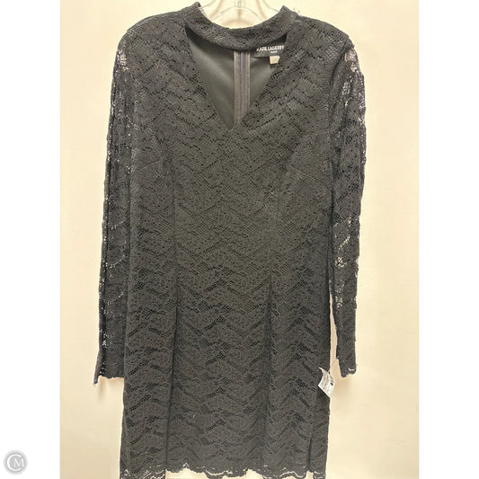 Dress Designer By Karl Lagerfeld In Black, Size: L