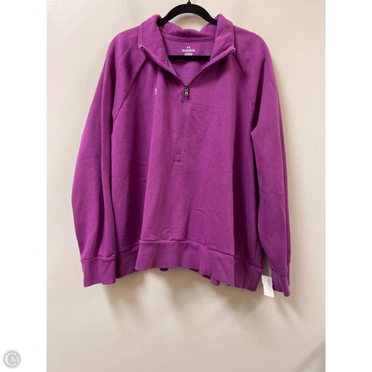 Athletic Sweatshirt Collar By Under Armour In Purple, Size: 3x