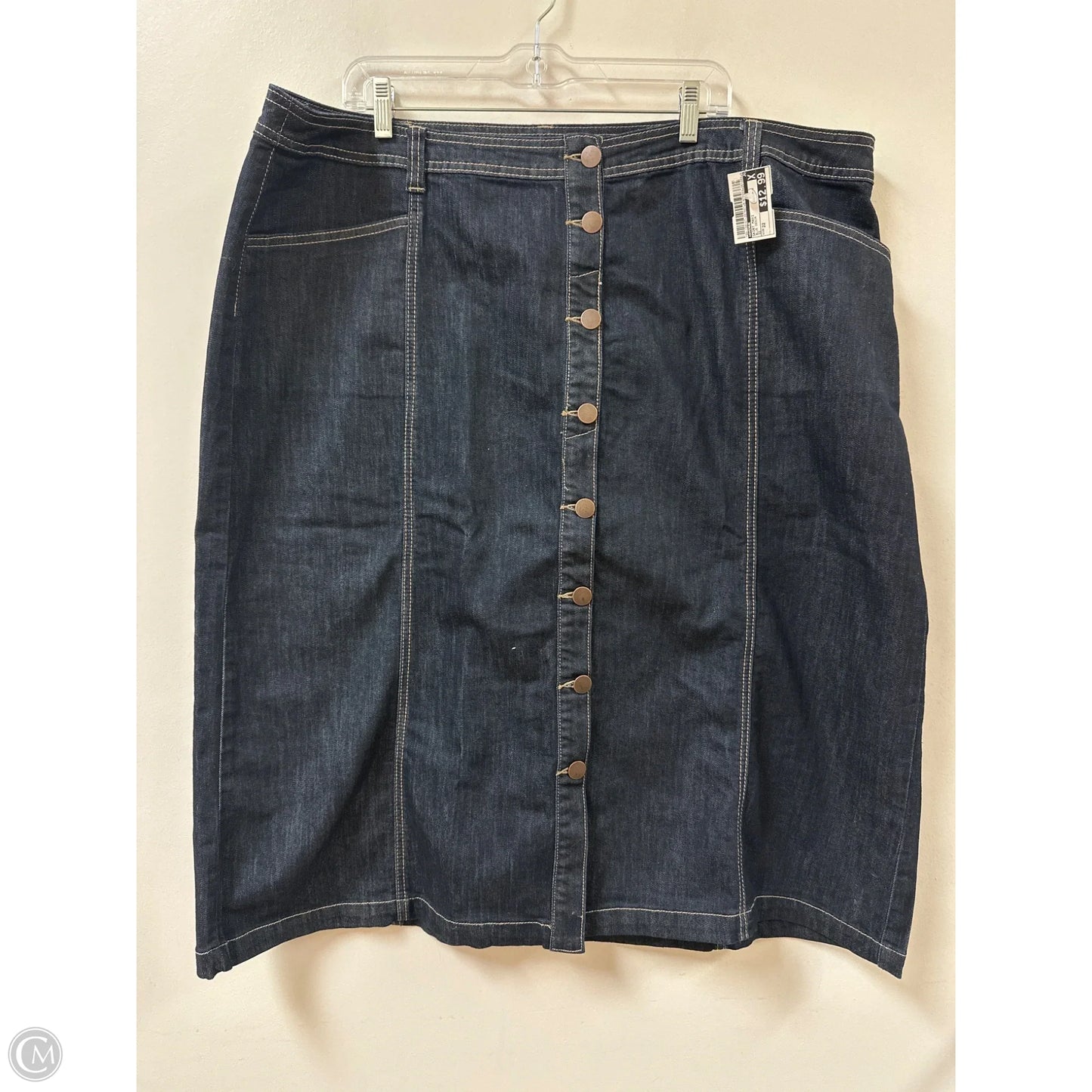 Skirt Maxi By Avenue In Blue Denim, Size: 22