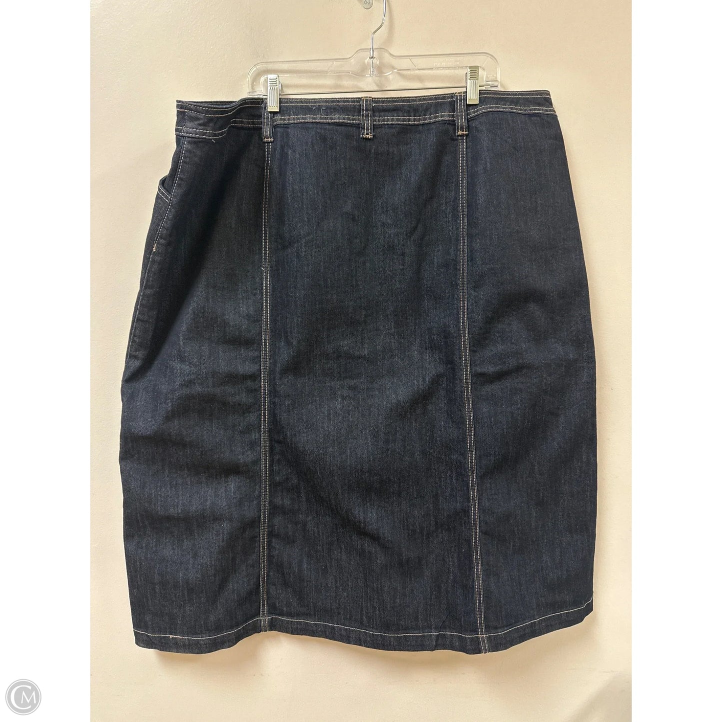 Skirt Maxi By Avenue In Blue Denim, Size: 22