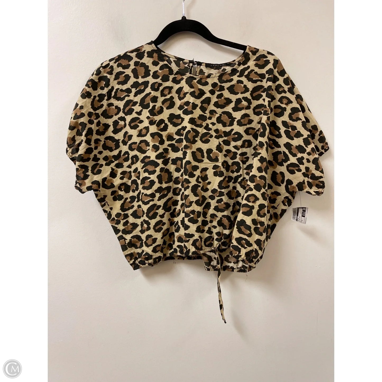 Top Short Sleeve By T Tahari In Animal Print, Size: M