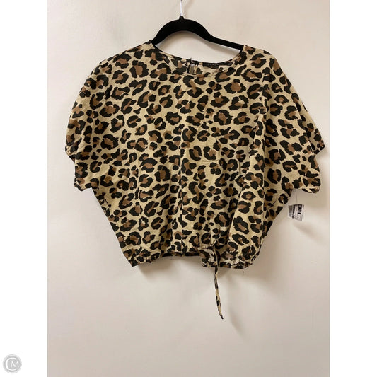 Top Short Sleeve By T Tahari In Animal Print, Size: M