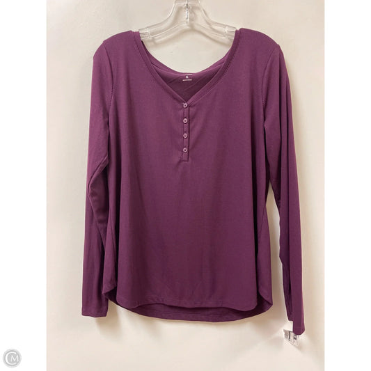 Top Long Sleeve By Ana In Purple, Size: Xl