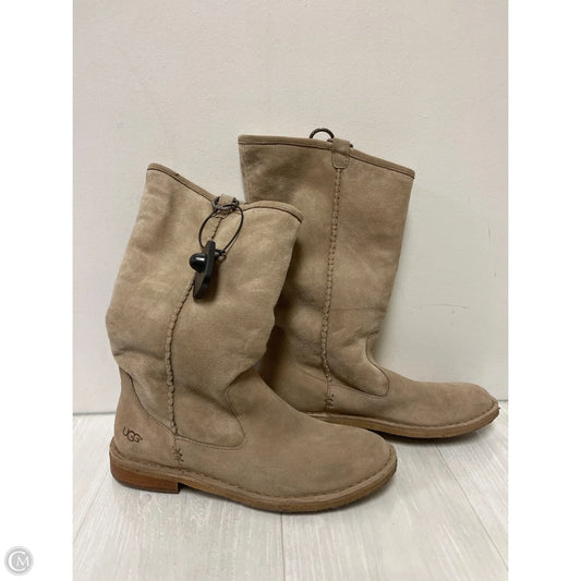 Boots Designer By Ugg In Brown, Size: 9