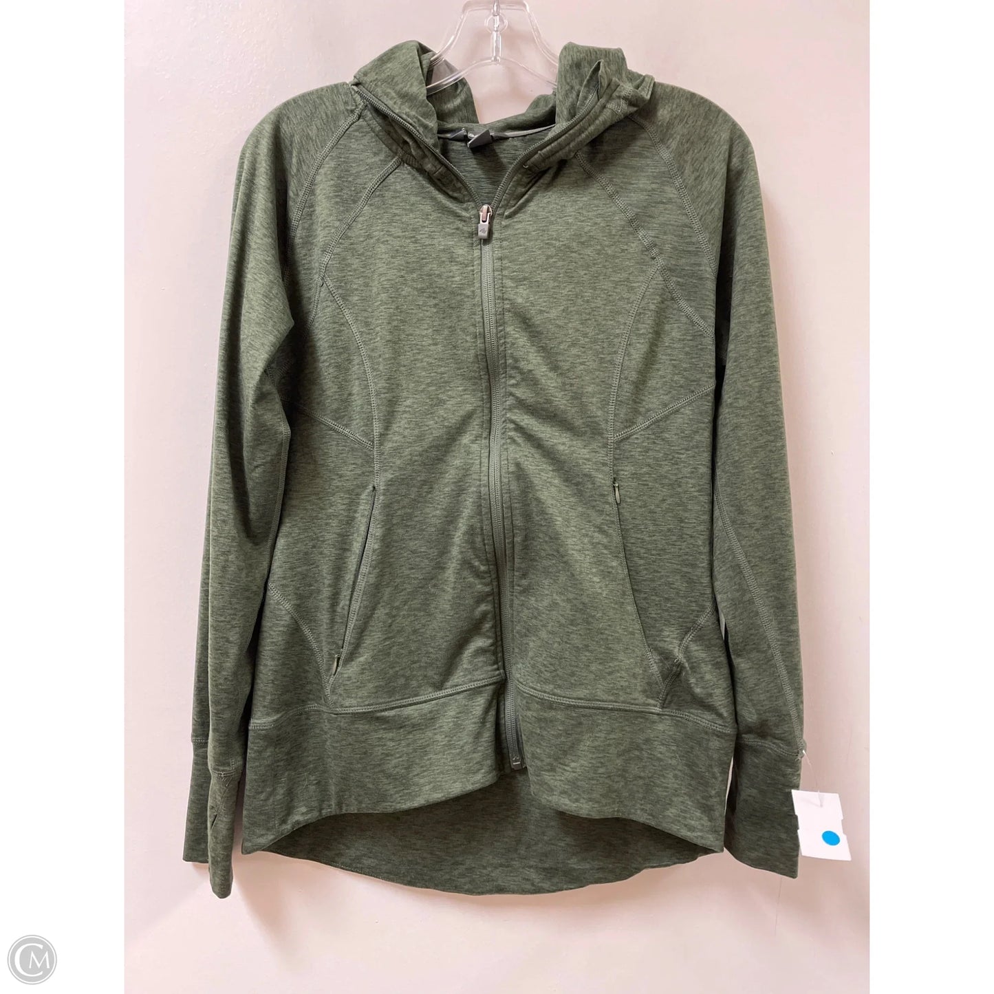Athletic Jacket By Eddie Bauer In Green, Size: M