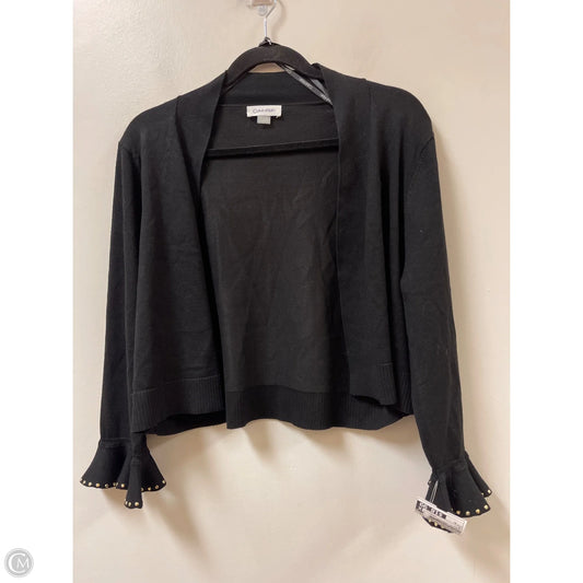 Sweater Cardigan By Calvin Klein In Black, Size: Xl