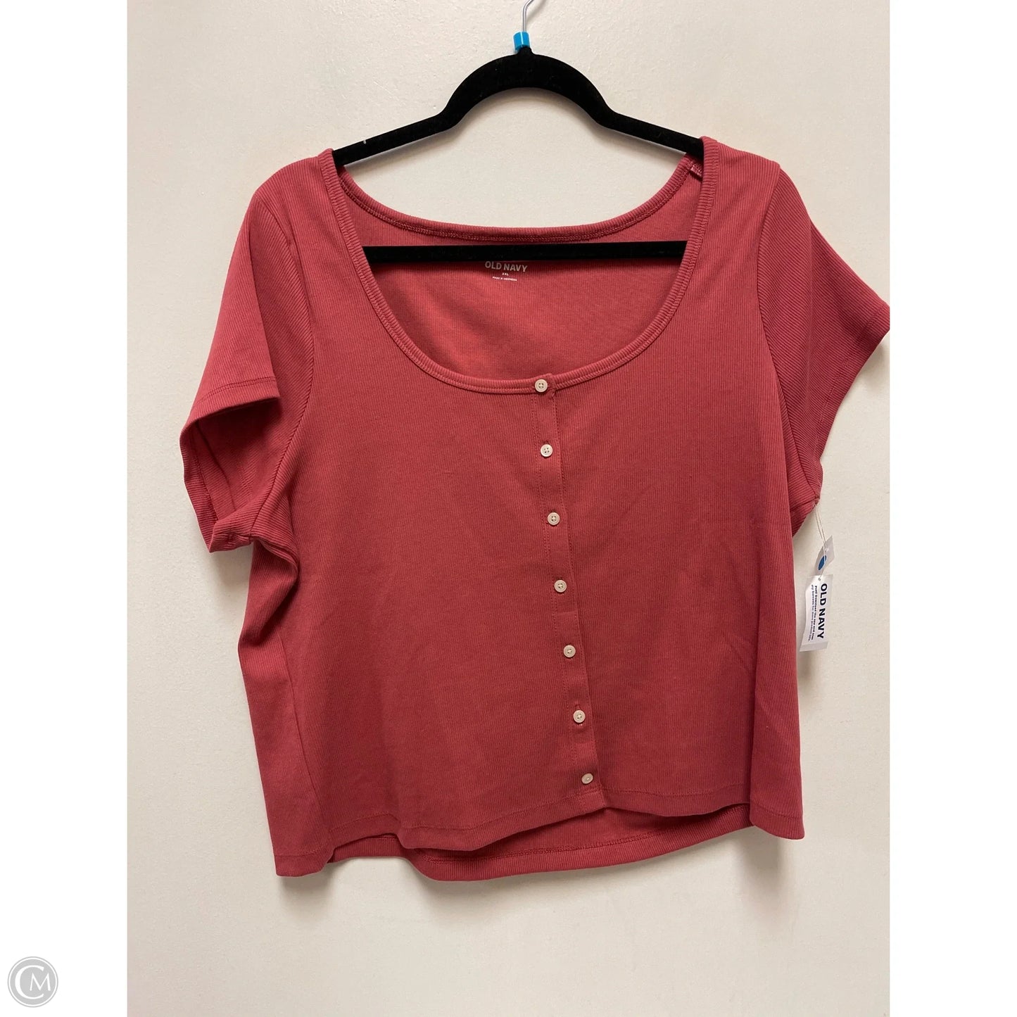 Top Short Sleeve By Old Navy In Red, Size: 1x