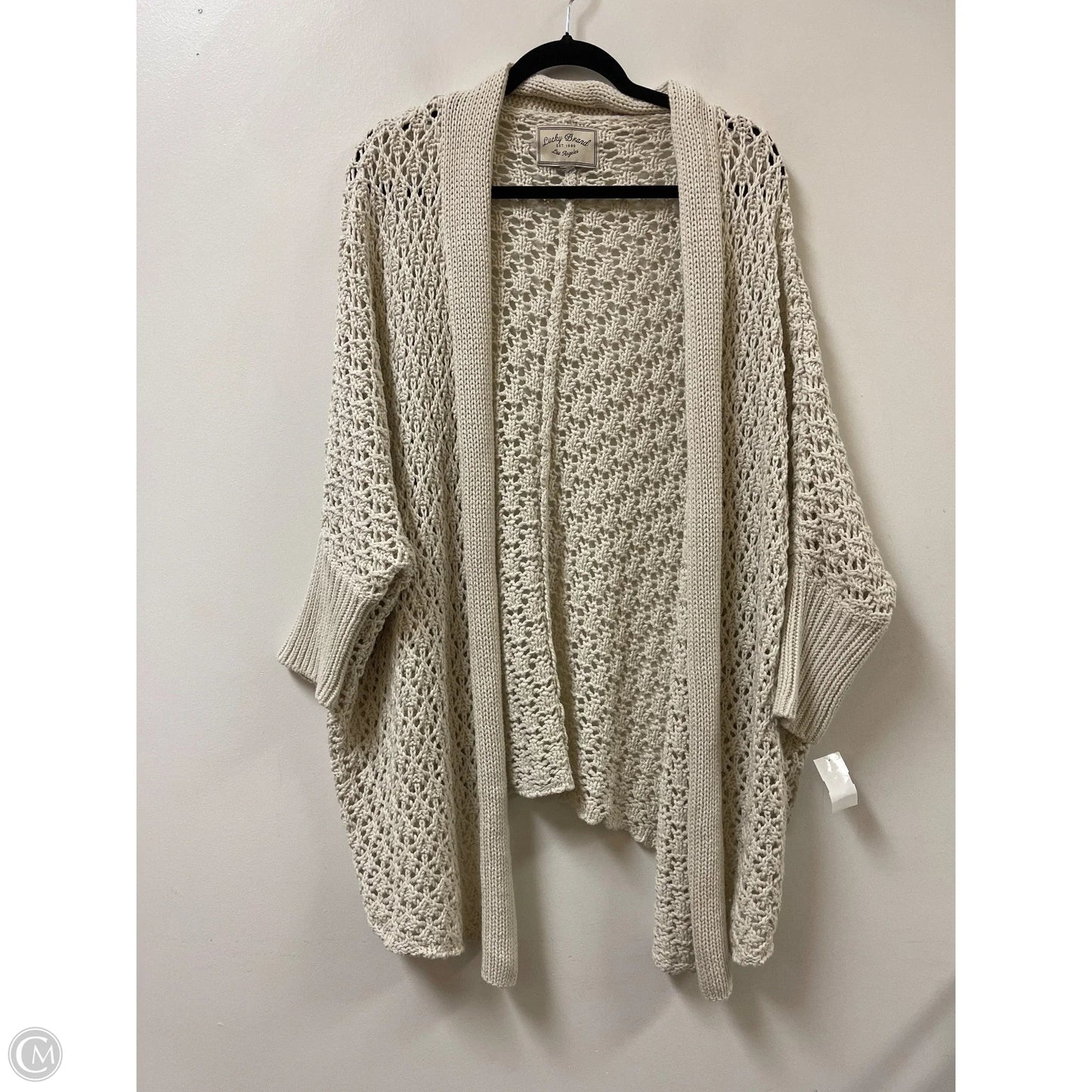 Cardigan By Lucky Brand In Cream, Size: L
