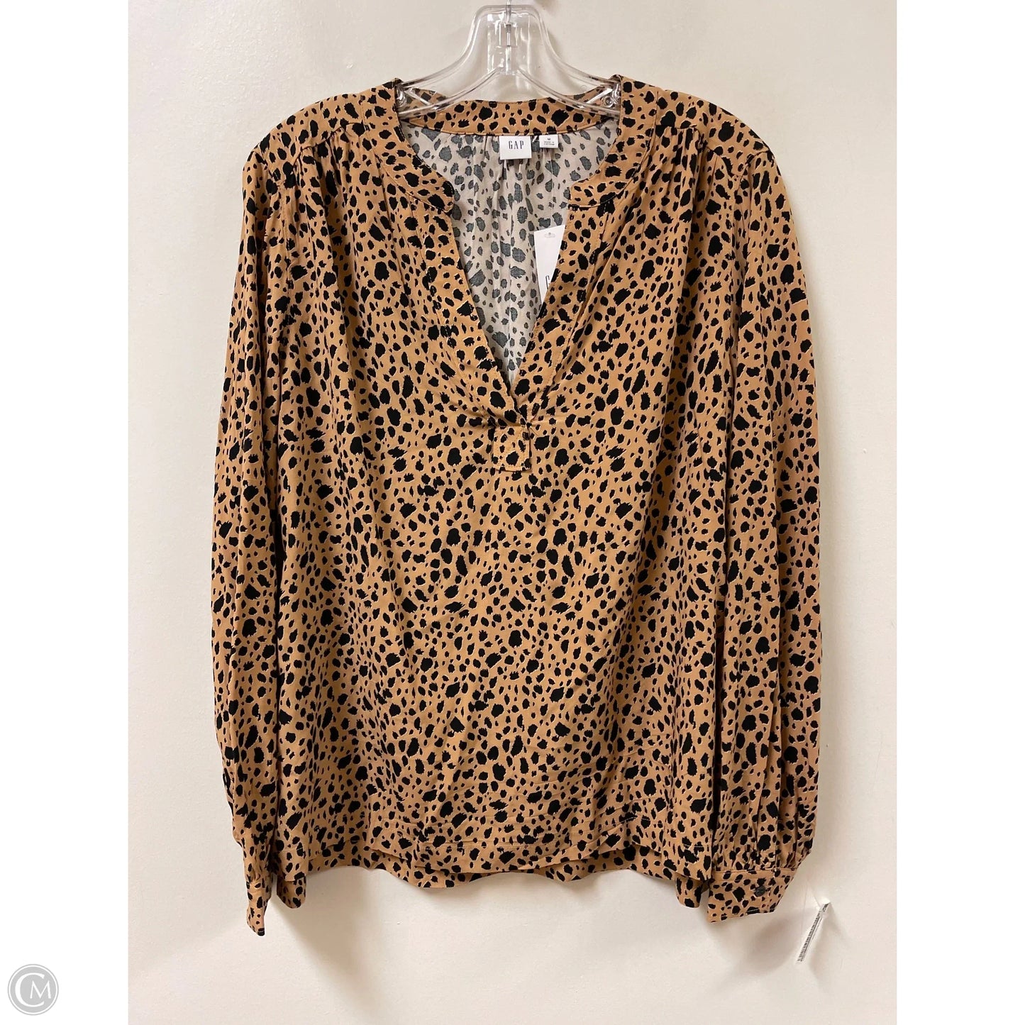 Top Long Sleeve By Gap In Animal Print, Size: M