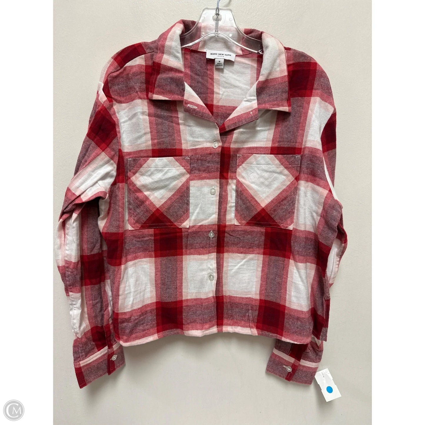 Blouse Long Sleeve By Marc New York In Red, Size: M