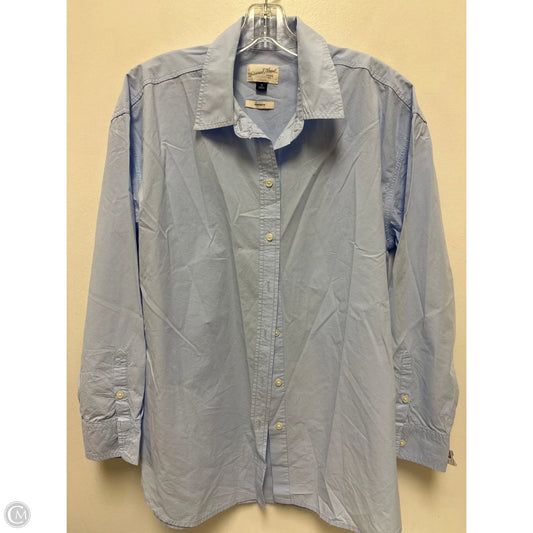 Blouse Long Sleeve By Universal Thread In Blue, Size: M