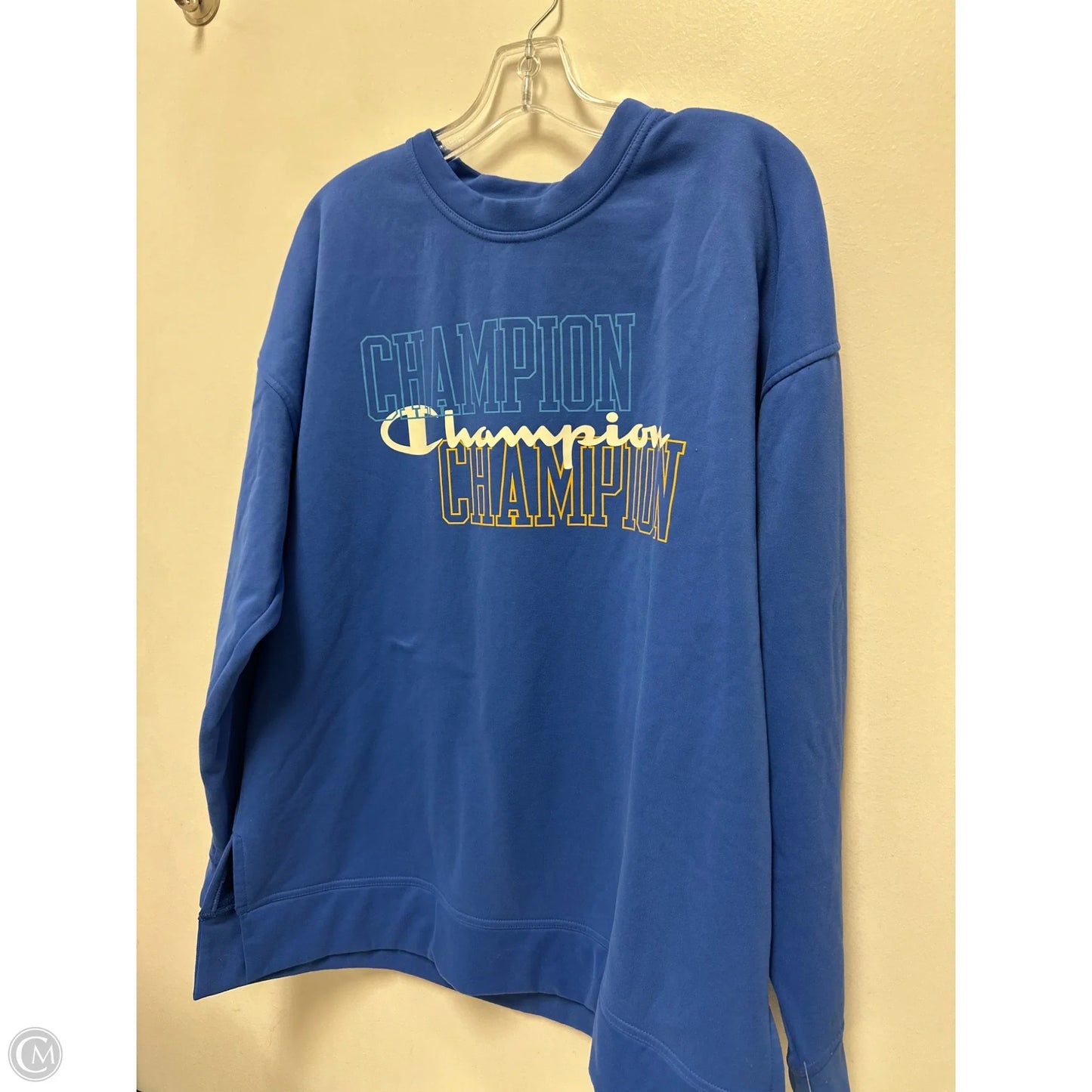 Sweatshirt Crewneck By Champion In Blue, Size: L