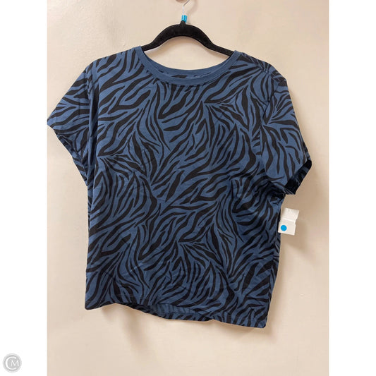 Top Short Sleeve By Clare V. In Navy, Size: Xl