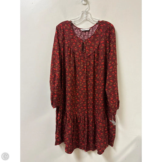 Dress Casual Midi By Sonoma In Red, Size: Xl