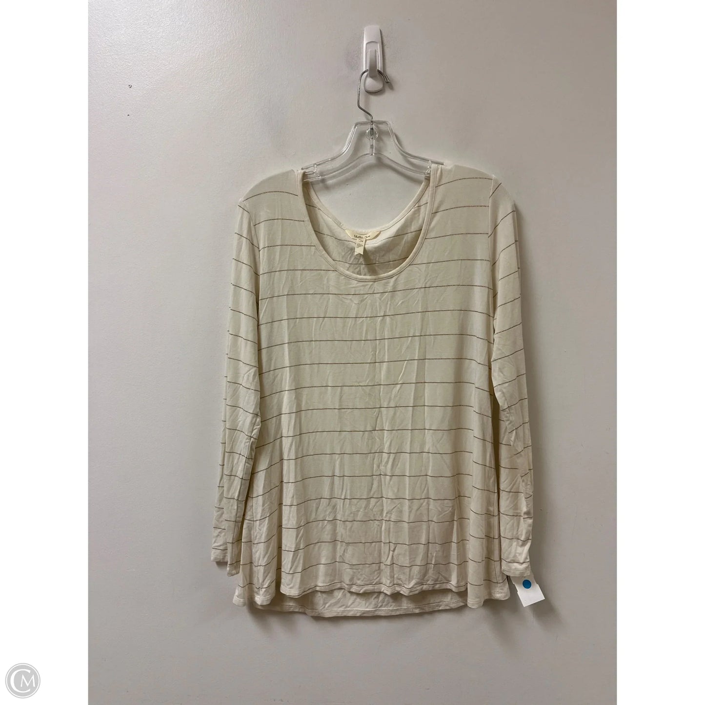 Top Long Sleeve By Matilda Jane In Cream, Size: L
