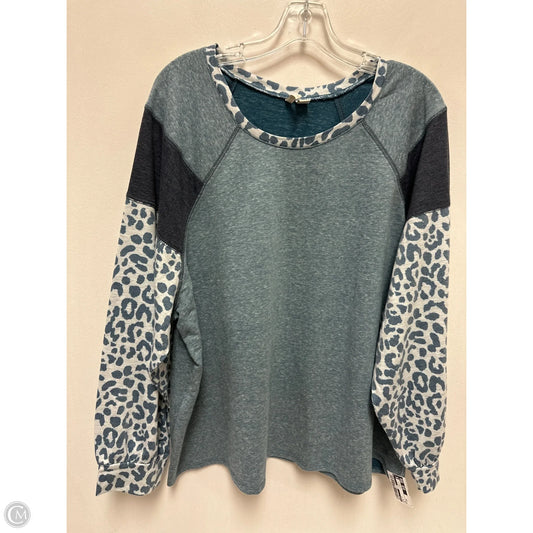 Top Long Sleeve By Cato In Blue, Size: 3x