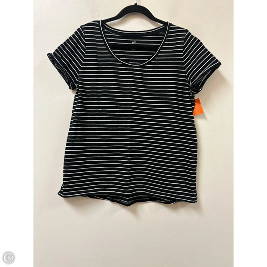 Top Short Sleeve By J. Jill In Black, Size: S