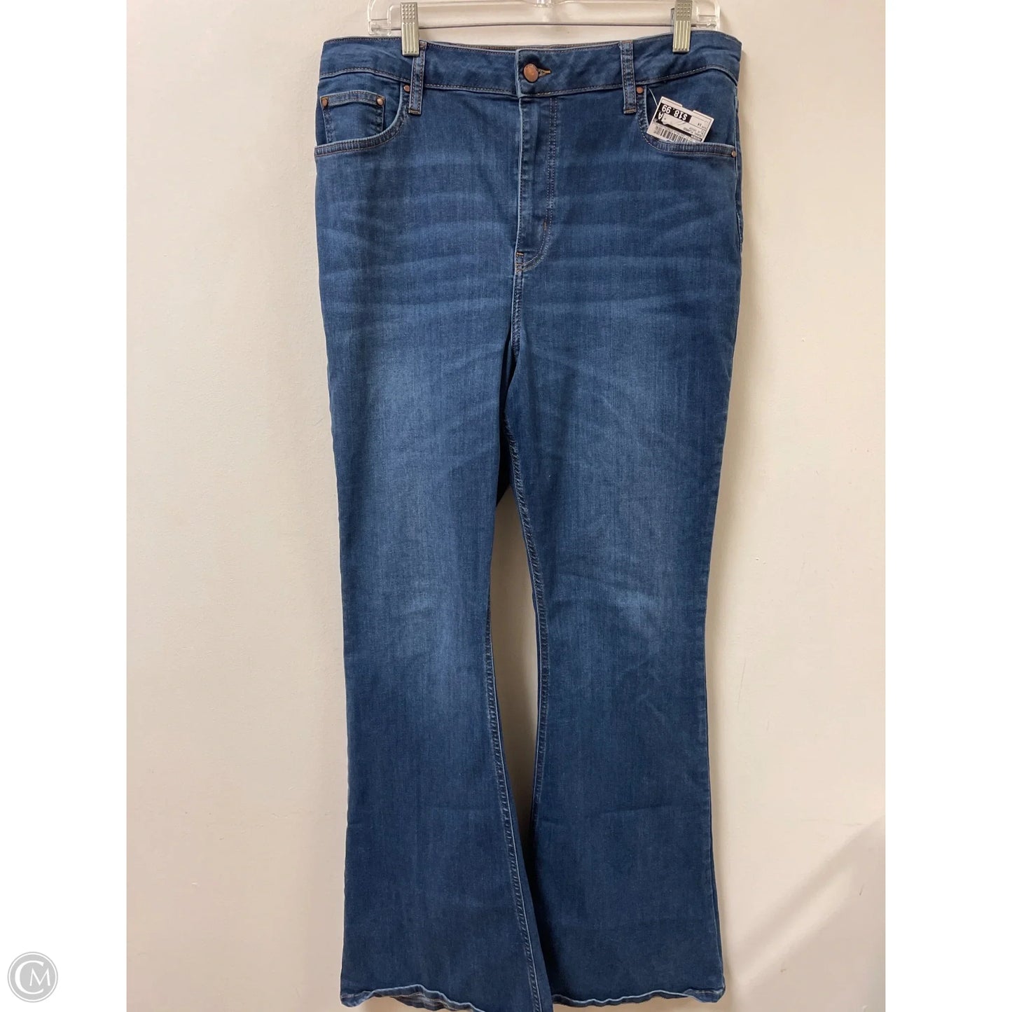 Jeans Flared By Boden In Blue Denim, Size: 14