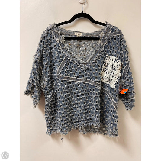 Top Short Sleeve By Pol In Blue, Size: S
