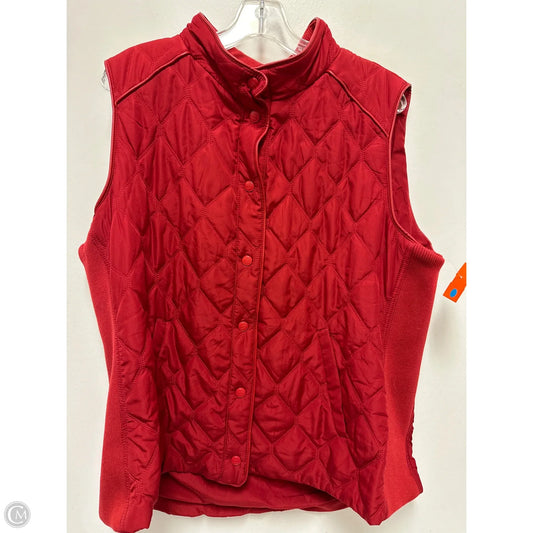 Vest Puffer & Quilted By Chicos In Red, Size: 1x