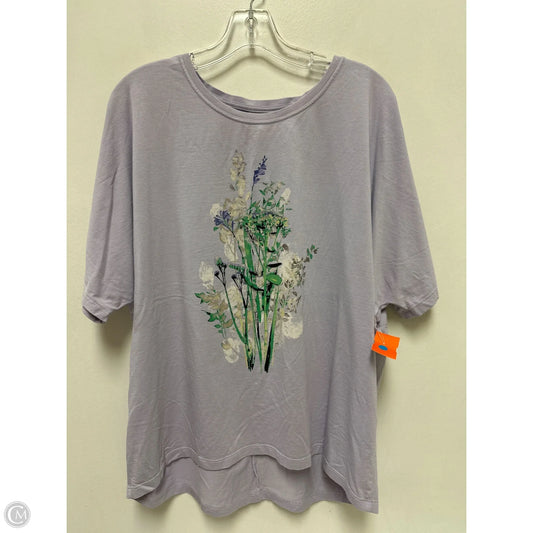 Top Short Sleeve By Chicos In Purple, Size: Xl