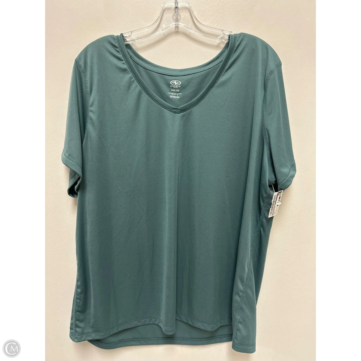 Athletic Top Short Sleeve By Athletic Works In Green, Size: 2x