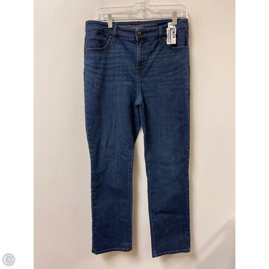Jeans Straight By Chicos In Blue Denim, Size: 10