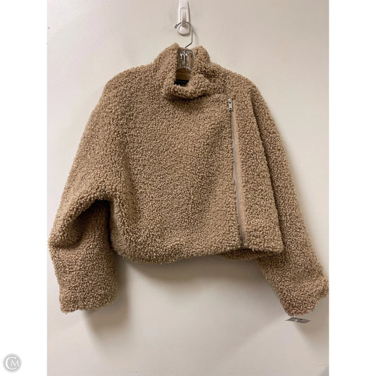 Jacket Faux Fur & Sherpa By French Connection In Tan, Size: L