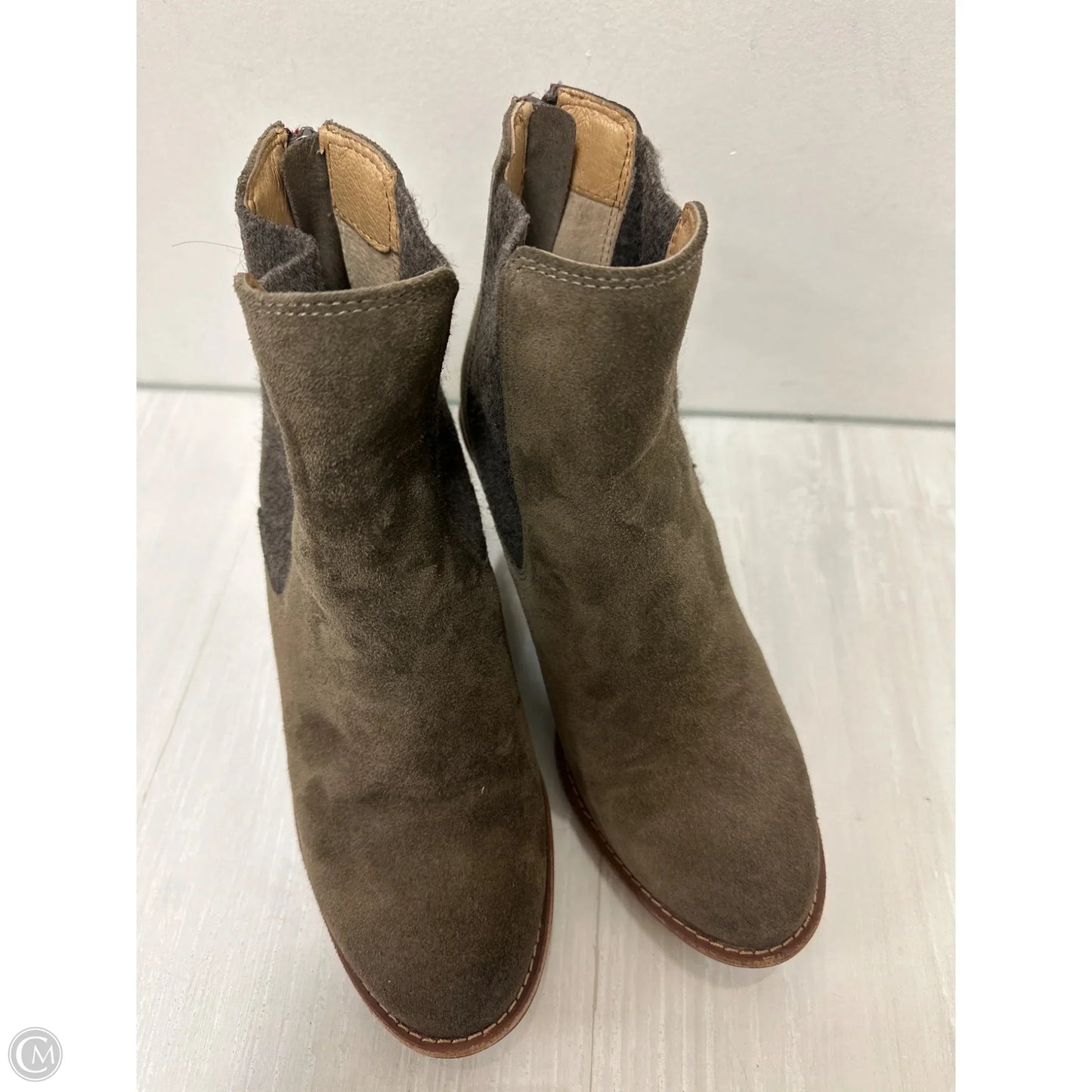 Boots Ankle Heels By Sofft In Green, Size: 6